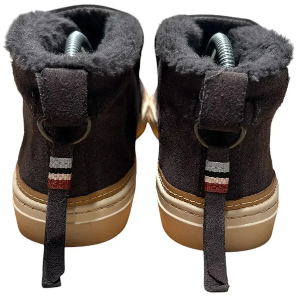 TOMS Paxton Women's 6.5 Gray Suede Ankle Boot Sneaker Faux Fur Lined Shoe - Picture 4 of 15